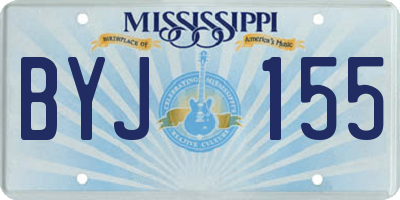 MS license plate BYJ155