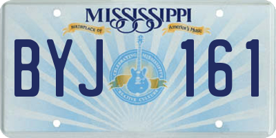 MS license plate BYJ161