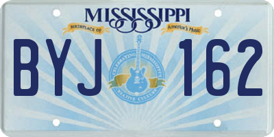 MS license plate BYJ162