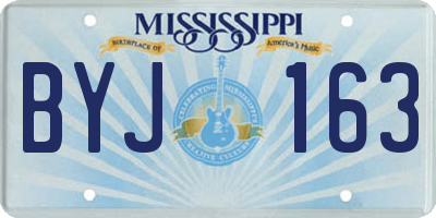 MS license plate BYJ163