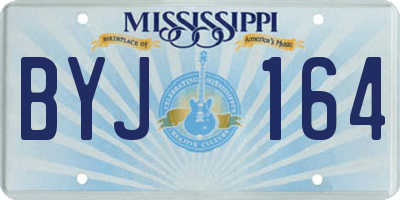 MS license plate BYJ164