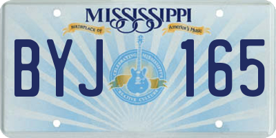 MS license plate BYJ165