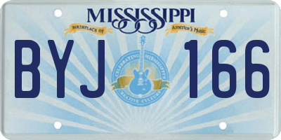 MS license plate BYJ166