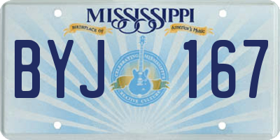 MS license plate BYJ167