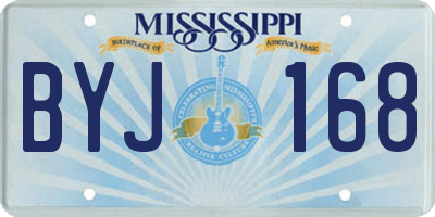 MS license plate BYJ168
