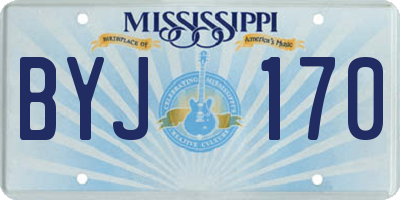 MS license plate BYJ170