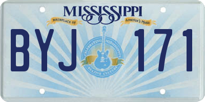 MS license plate BYJ171