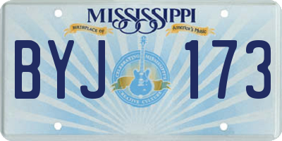 MS license plate BYJ173