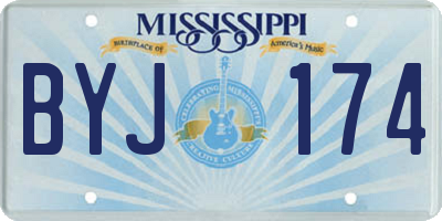 MS license plate BYJ174