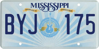 MS license plate BYJ175