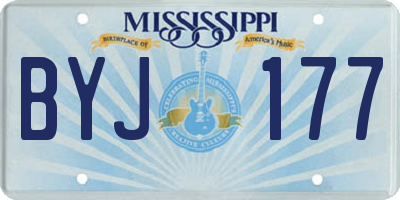 MS license plate BYJ177