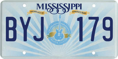 MS license plate BYJ179