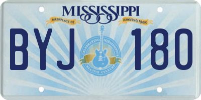 MS license plate BYJ180