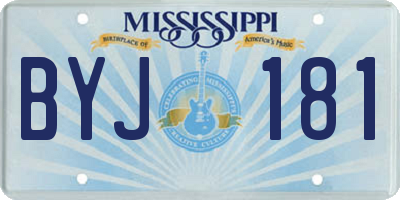 MS license plate BYJ181