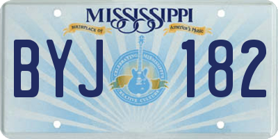 MS license plate BYJ182