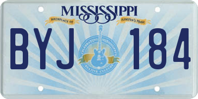MS license plate BYJ184