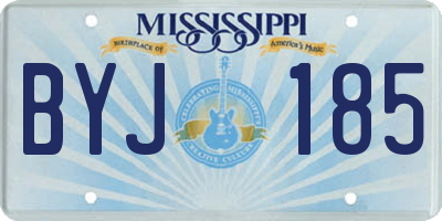 MS license plate BYJ185