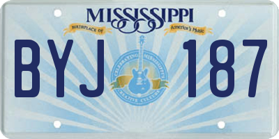 MS license plate BYJ187