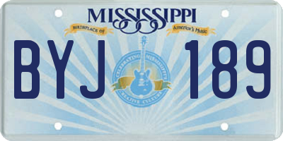 MS license plate BYJ189
