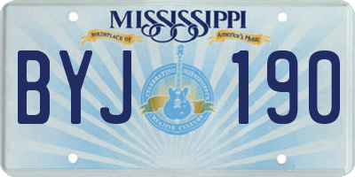 MS license plate BYJ190