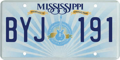MS license plate BYJ191