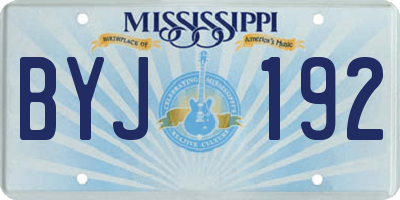 MS license plate BYJ192