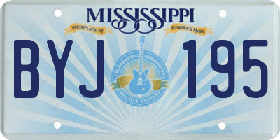 MS license plate BYJ195