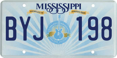 MS license plate BYJ198