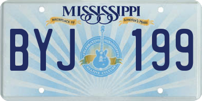 MS license plate BYJ199