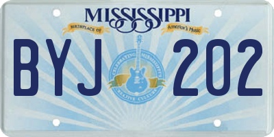 MS license plate BYJ202