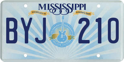MS license plate BYJ210