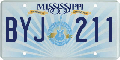 MS license plate BYJ211