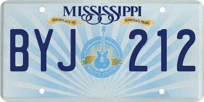 MS license plate BYJ212