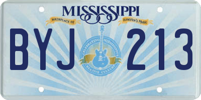 MS license plate BYJ213