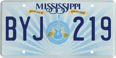 MS license plate BYJ219