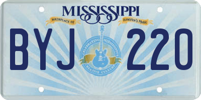 MS license plate BYJ220