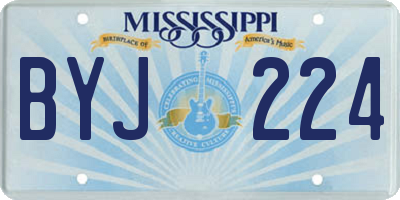 MS license plate BYJ224