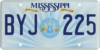 MS license plate BYJ225
