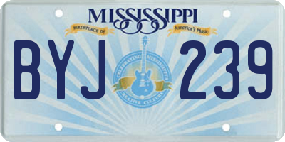 MS license plate BYJ239