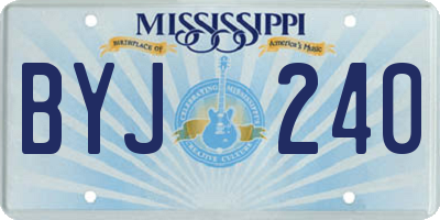 MS license plate BYJ240
