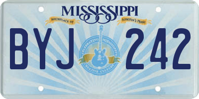 MS license plate BYJ242