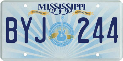 MS license plate BYJ244
