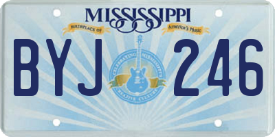 MS license plate BYJ246