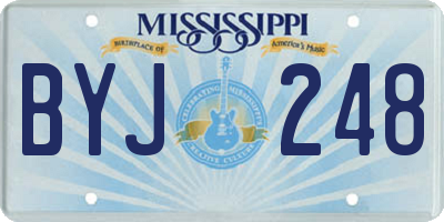 MS license plate BYJ248