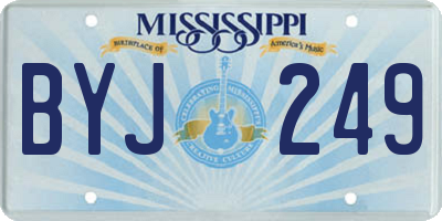 MS license plate BYJ249