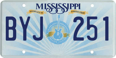 MS license plate BYJ251