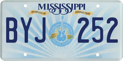 MS license plate BYJ252