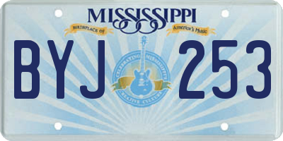 MS license plate BYJ253