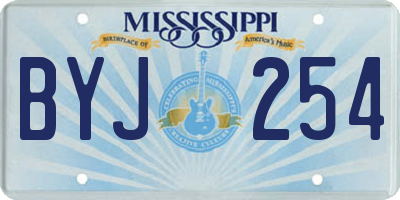MS license plate BYJ254