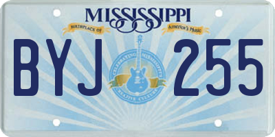 MS license plate BYJ255